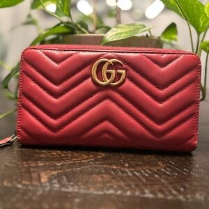 Red Quilted Wallet